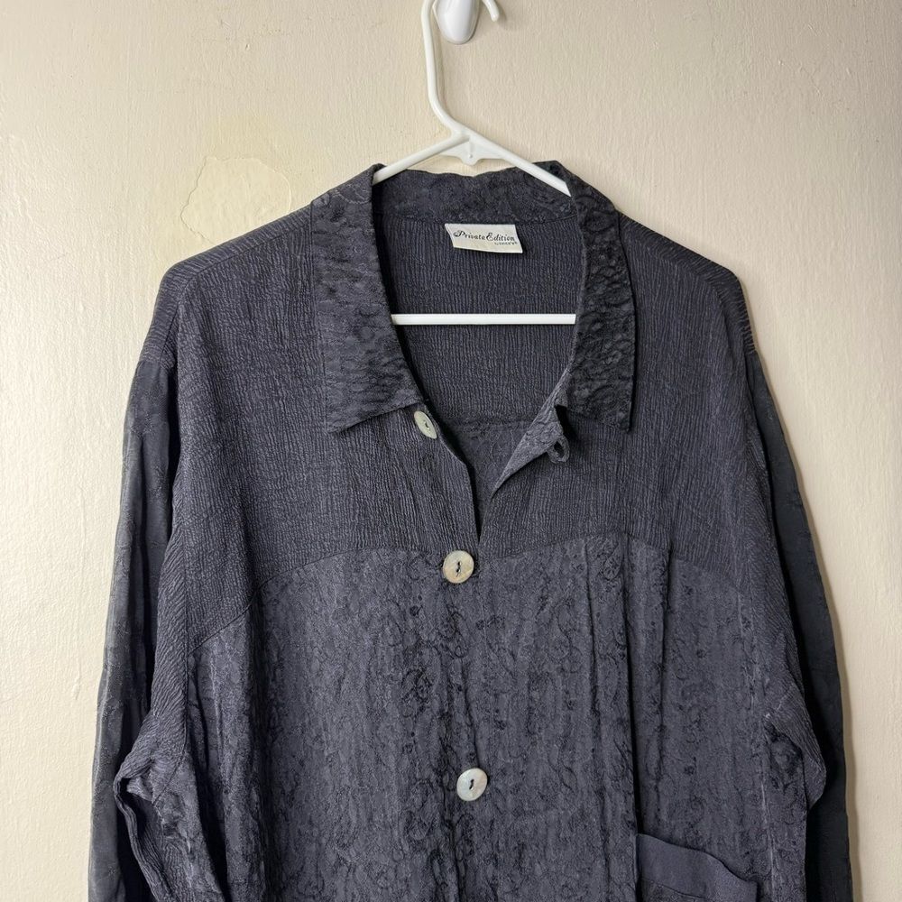 Chicos Private Edition Black Patchwork Lagenlook … - image 2